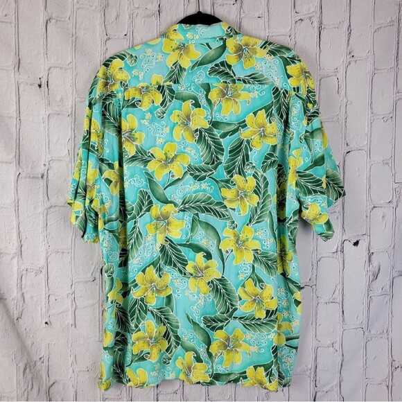 Jams World tigrus Hawaiian floral print button front short sleeve shirt top - Picture 3 of 7